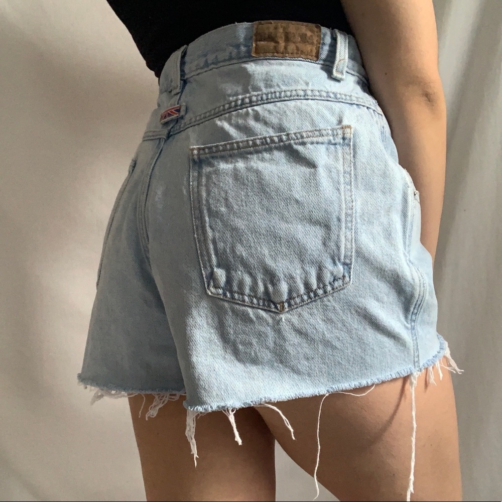 Vintage Distressed Cutoff Denim Mom Shorts - Picture 2 of 8